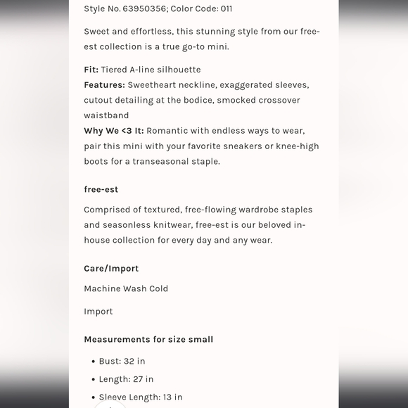 NWT Free People Mini Dress - Picture 5 of 13